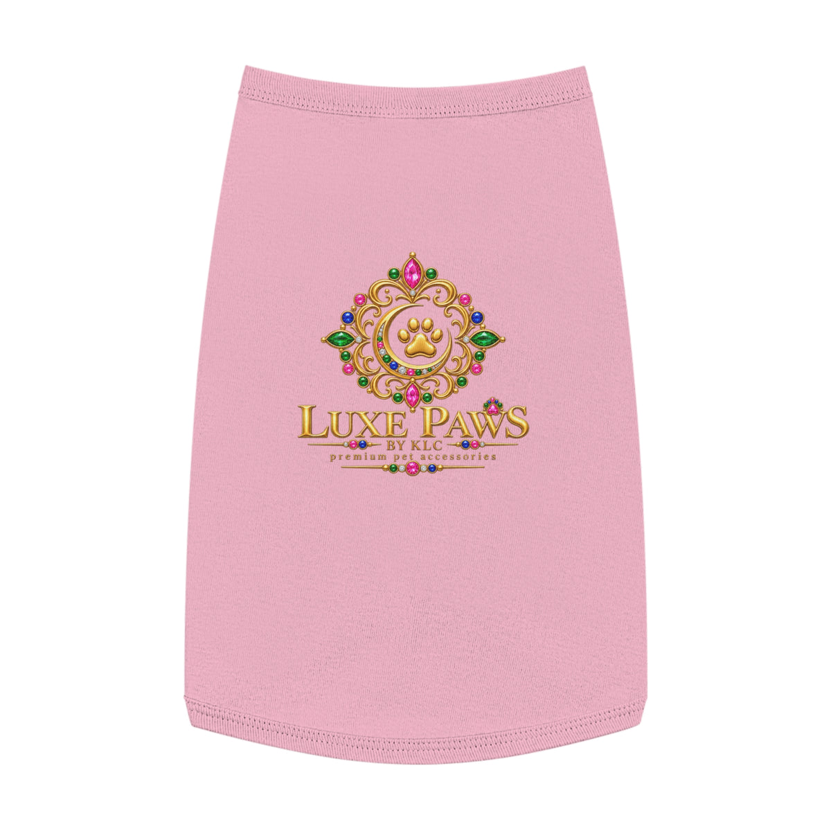 Luxury Paws Pet Tank Top — Luxe Paws Gemmed Logo Dog Shirt