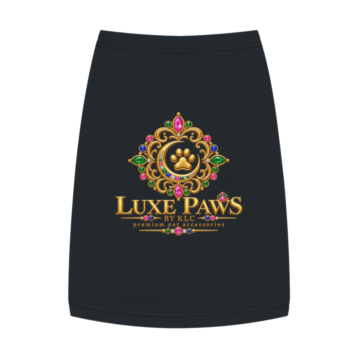 Luxury Paws Pet Tank Top — Luxe Paws Gemmed Logo Dog Shirt