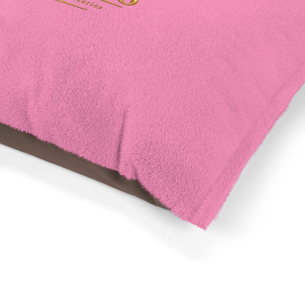 Luxe Paws Plush Pet Bed — Pink Designer Dog & Cat Cushion