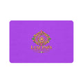 Luxe Paws Pet Food Mat (12x18) — Purple Elegant Non-Slip Feeding Placemat