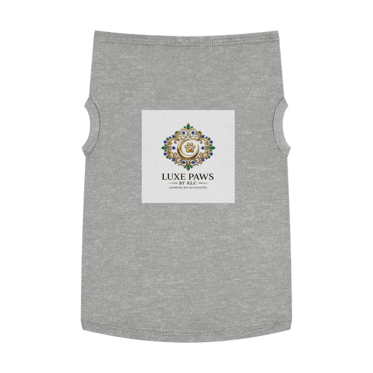 Luxe Paws Pet Tank Top — Ornate Paw Logo Dog Tee
