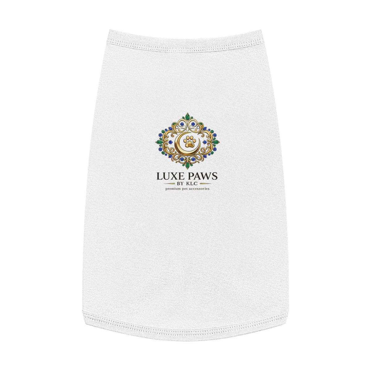 Luxe Paws Pet Tank Top — Ornate Paw Logo Dog Tee