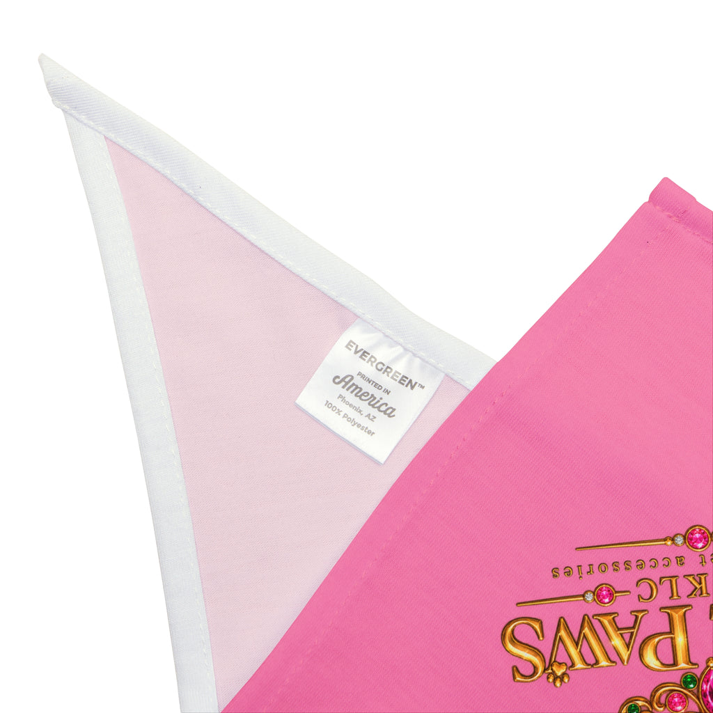 Luxe Paws Pink Pet Bandana — Luxury Paw Print Dog & Cat Accessory