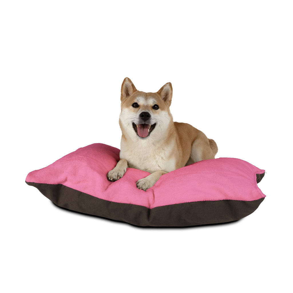 Luxe Paws Plush Pet Bed — Pink Designer Dog & Cat Cushion