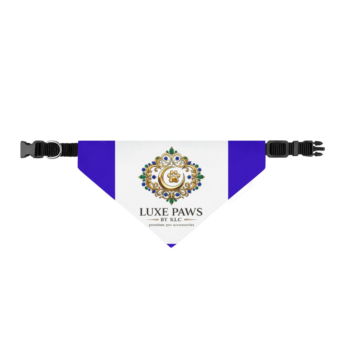 Luxe Paws Clip-On Pet Bandana Logo Designer Dog & Cat Accessory