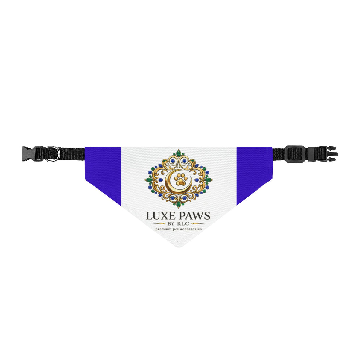 Luxe Paws Clip-On Pet Bandana Logo Designer Dog & Cat Accessory