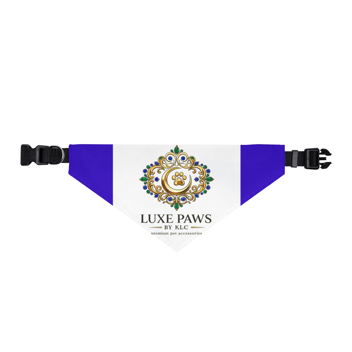Luxe Paws Clip-On Pet Bandana Logo Designer Dog & Cat Accessory