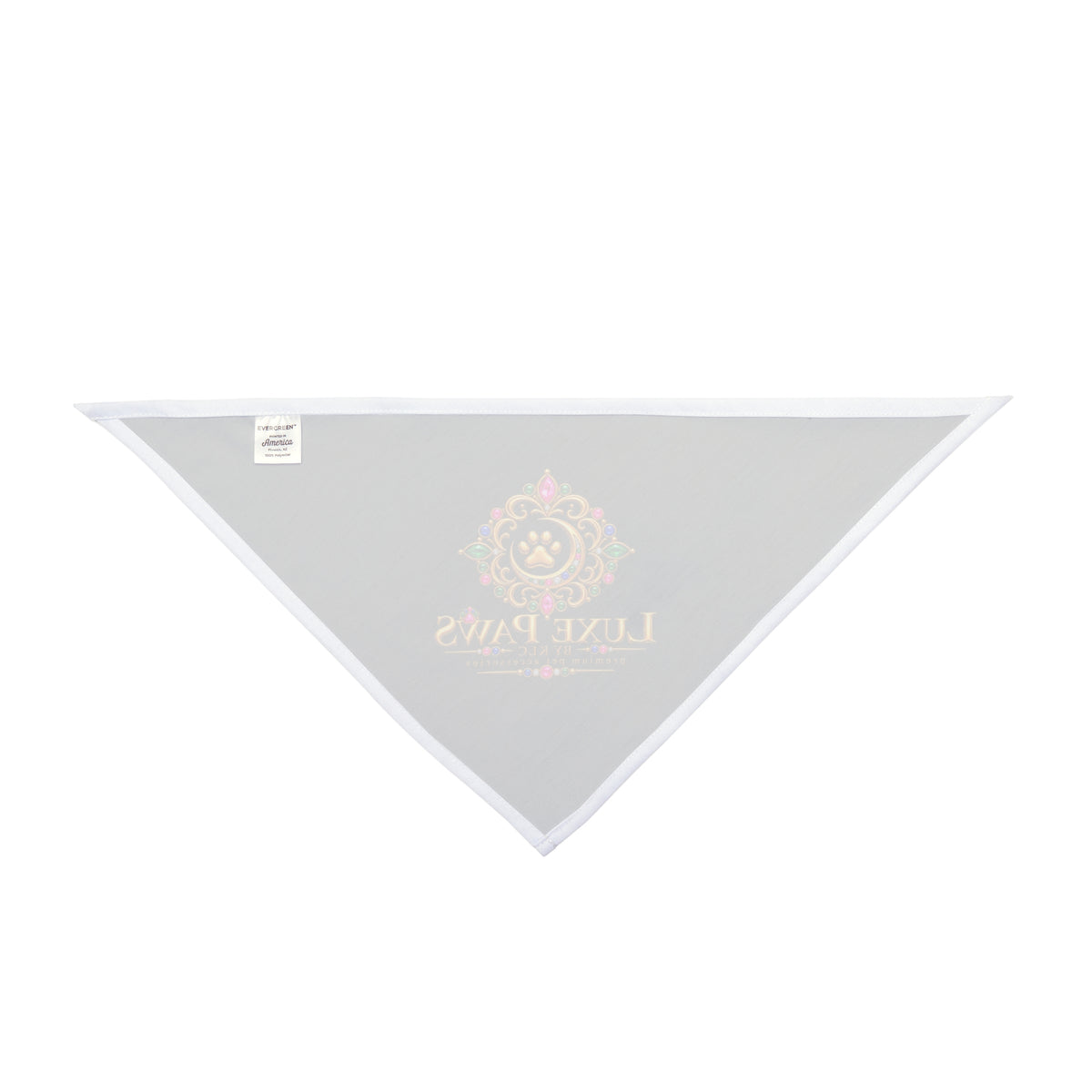 Luxurious 'Luxe Paws' Black Pet Bandana — Regal Pawprint Logo for Dogs & Cats