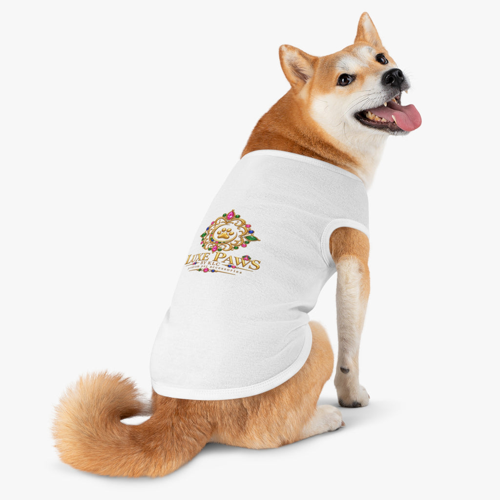 Luxury Paws Pet Tank Top — Luxe Paws Gemmed Logo Dog Shirt