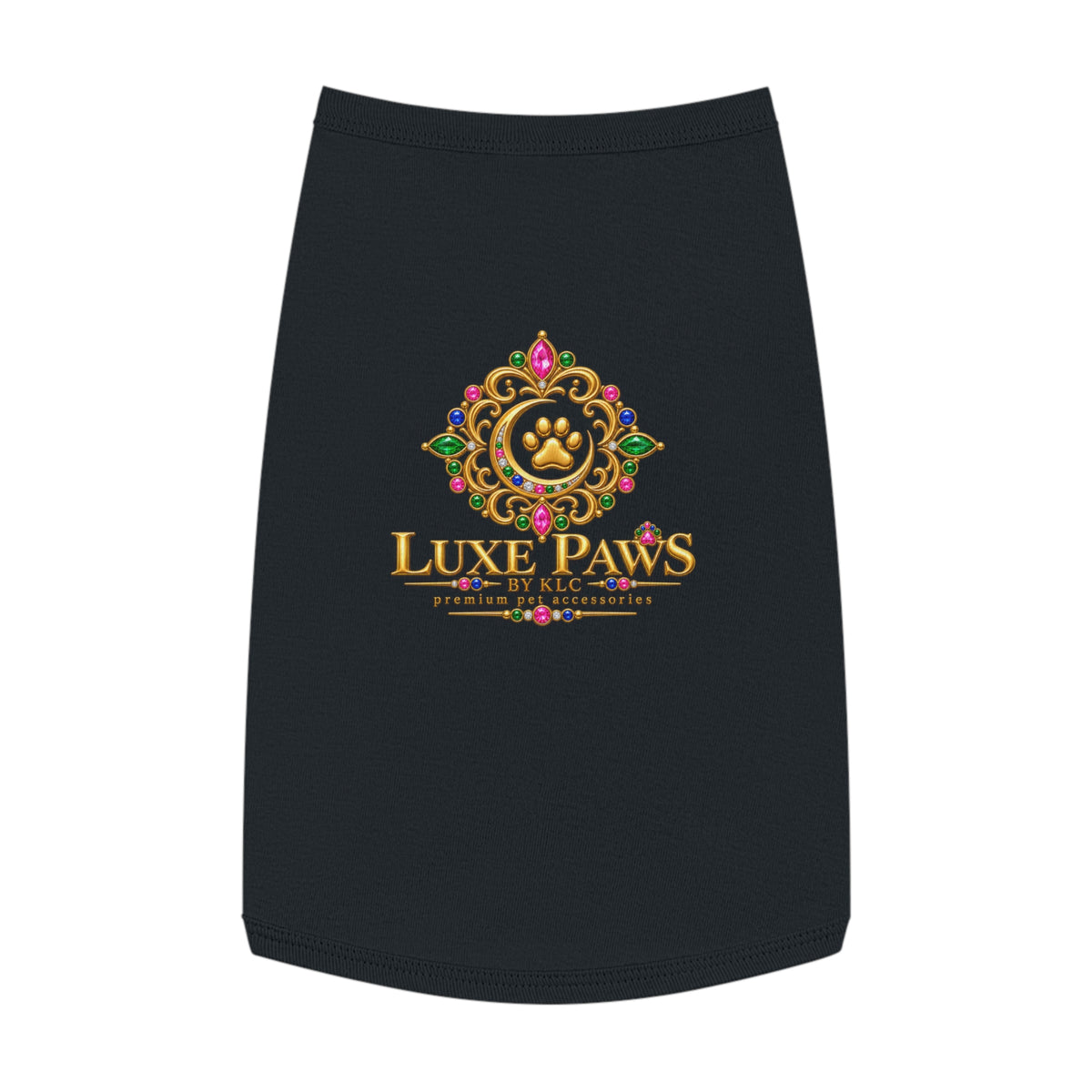 Luxury Paws Pet Tank Top — Luxe Paws Gemmed Logo Dog Shirt