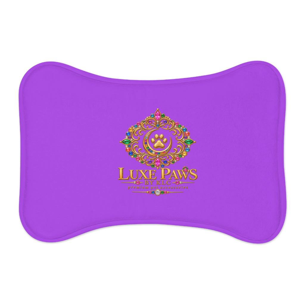 Luxe Paws Purple Pet Feeding Mat — Non-Slip Spill-Resistant Bowl Placemat