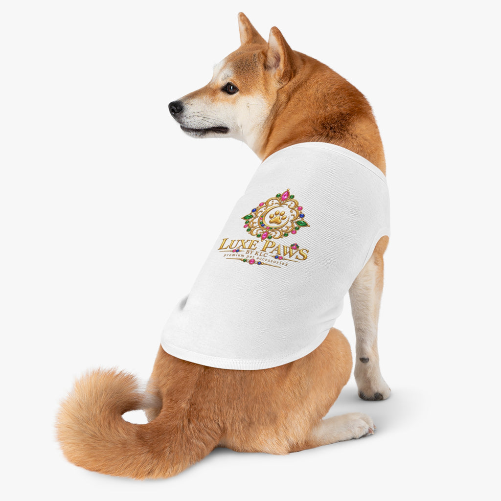 Luxury Paws Pet Tank Top — Luxe Paws Gemmed Logo Dog Shirt