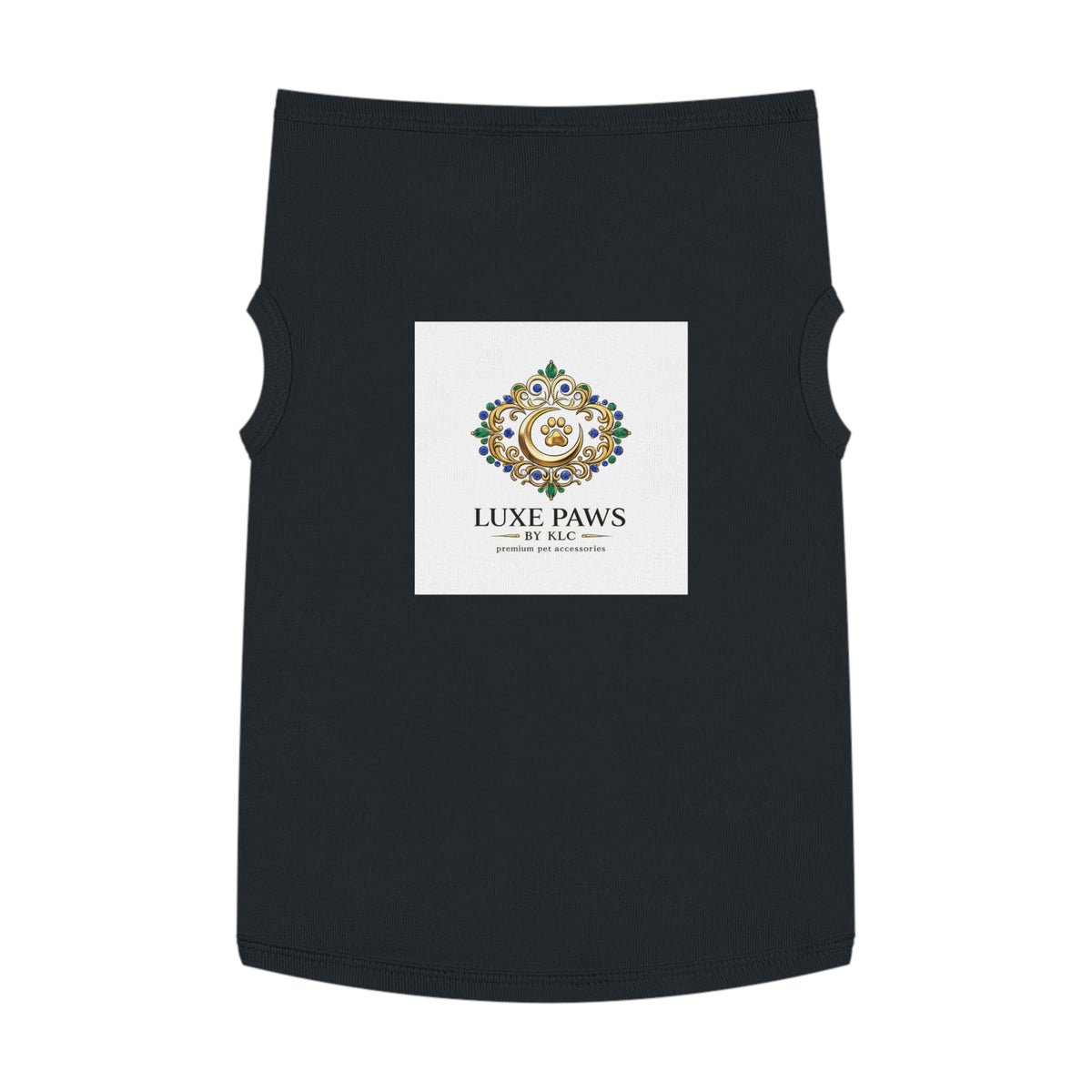 Luxe Paws Pet Tank Top — Ornate Paw Logo Dog Tee