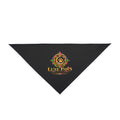 Luxurious 'Luxe Paws' Black Pet Bandana — Regal Pawprint Logo for Dogs & Cats