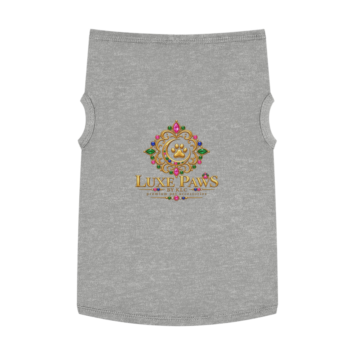 Luxury Paws Pet Tank Top — Luxe Paws Gemmed Logo Dog Shirt