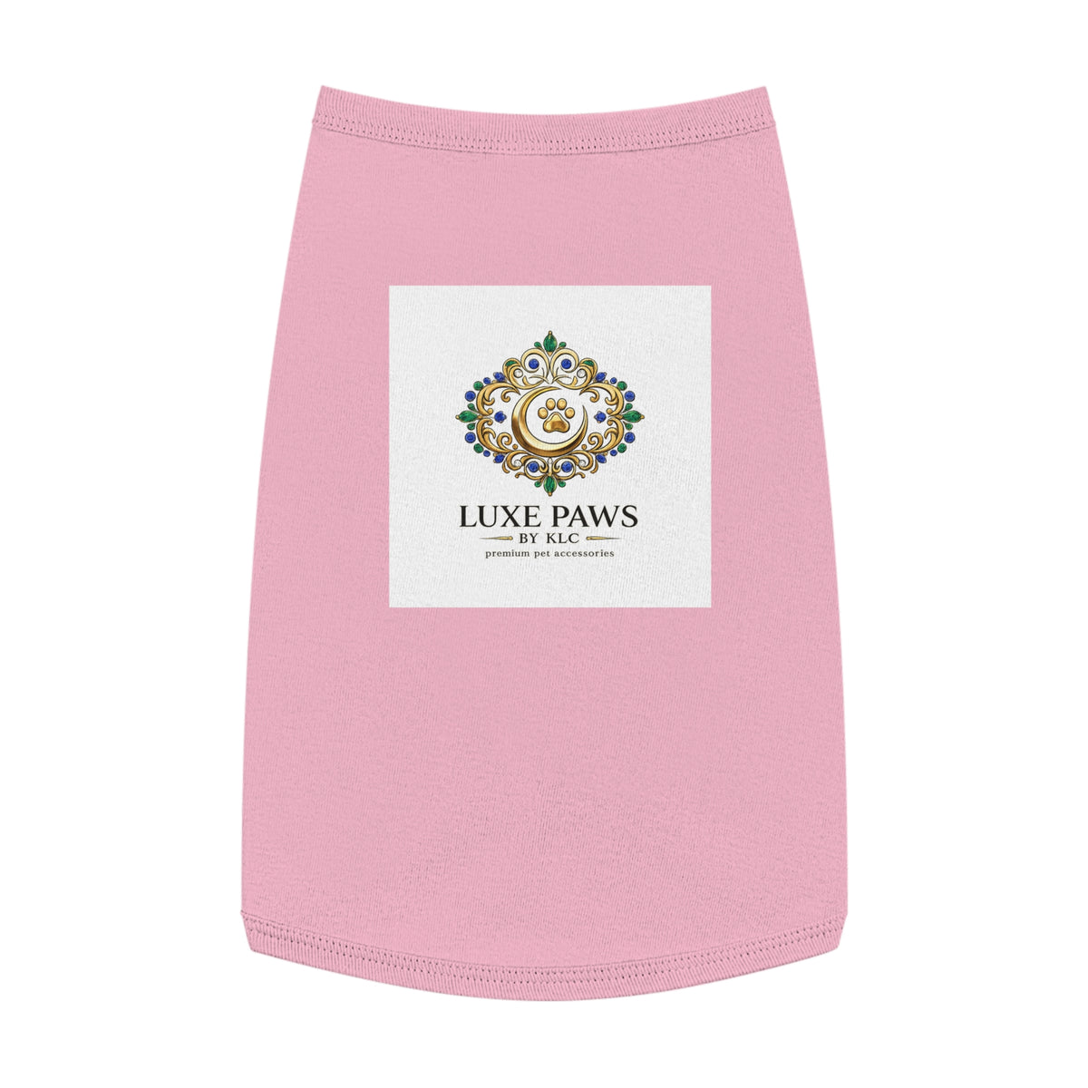Luxe Paws Pet Tank Top — Ornate Paw Logo Dog Tee